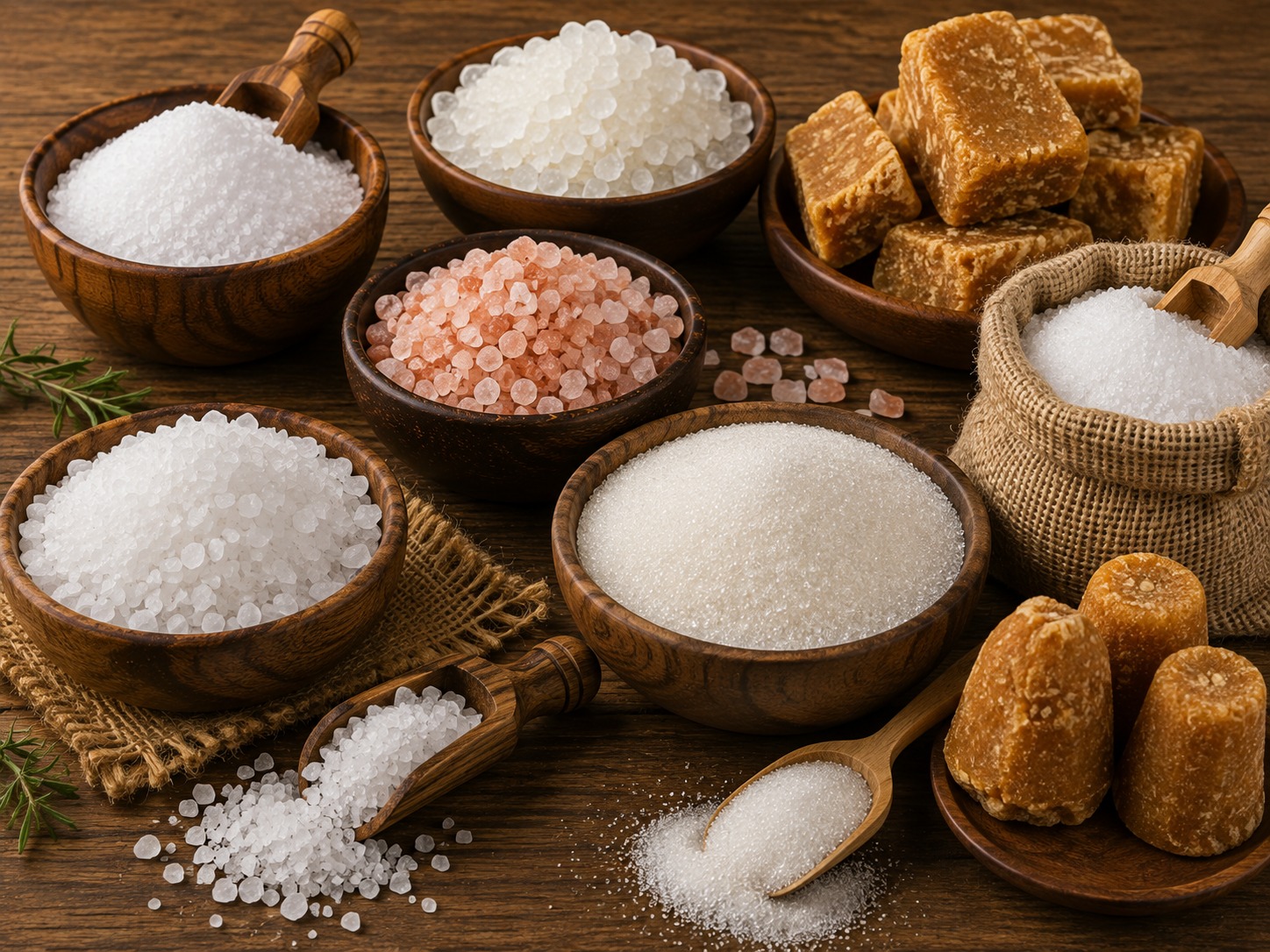 Crystal White Sugar and Organic Jaggery Gur